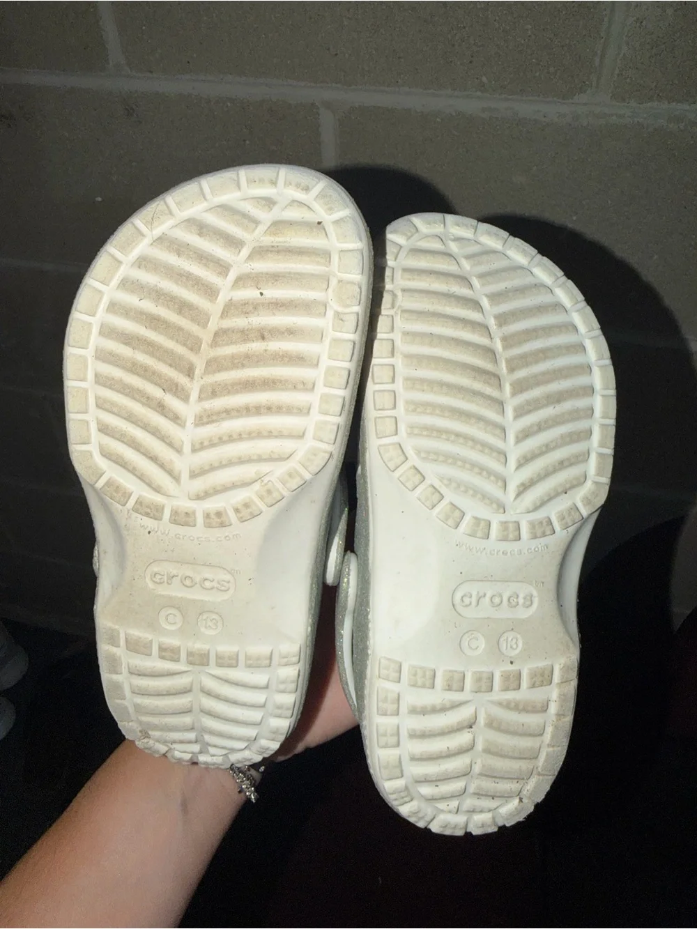 CROCS sparkling silver